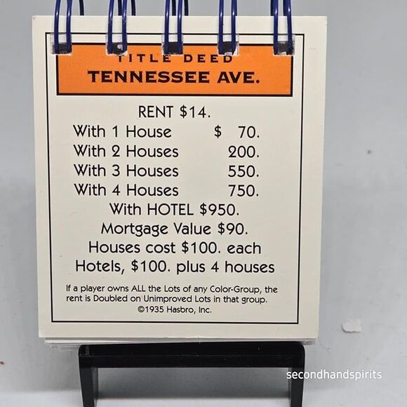 Hand-Assembled Monopoly-Themed Mini Journal - Tennessee - Picture 1 of 1